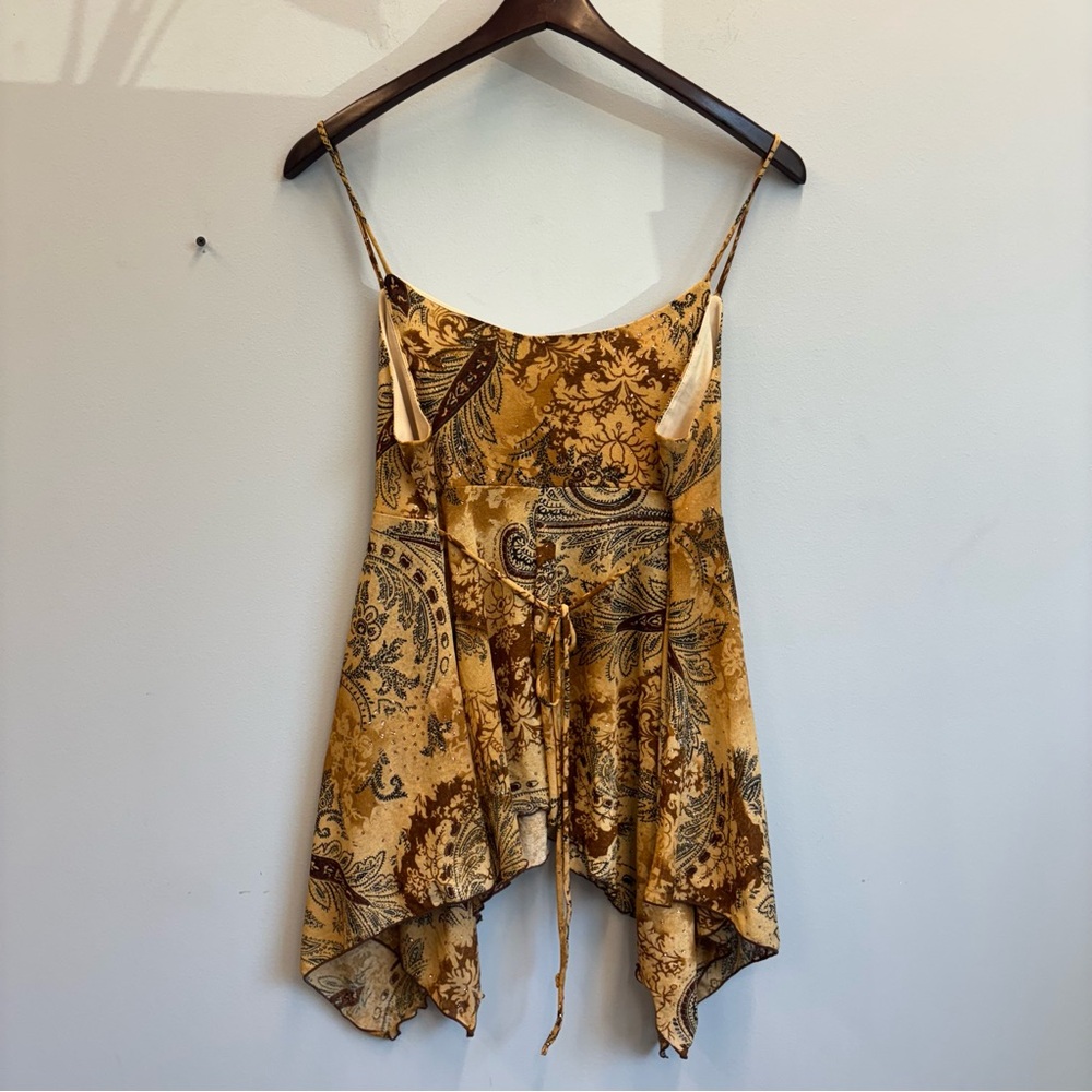 Y2K Vintage Tank Top Gemini XL Babydoll asymmetrical hem - Picture 2 of 10